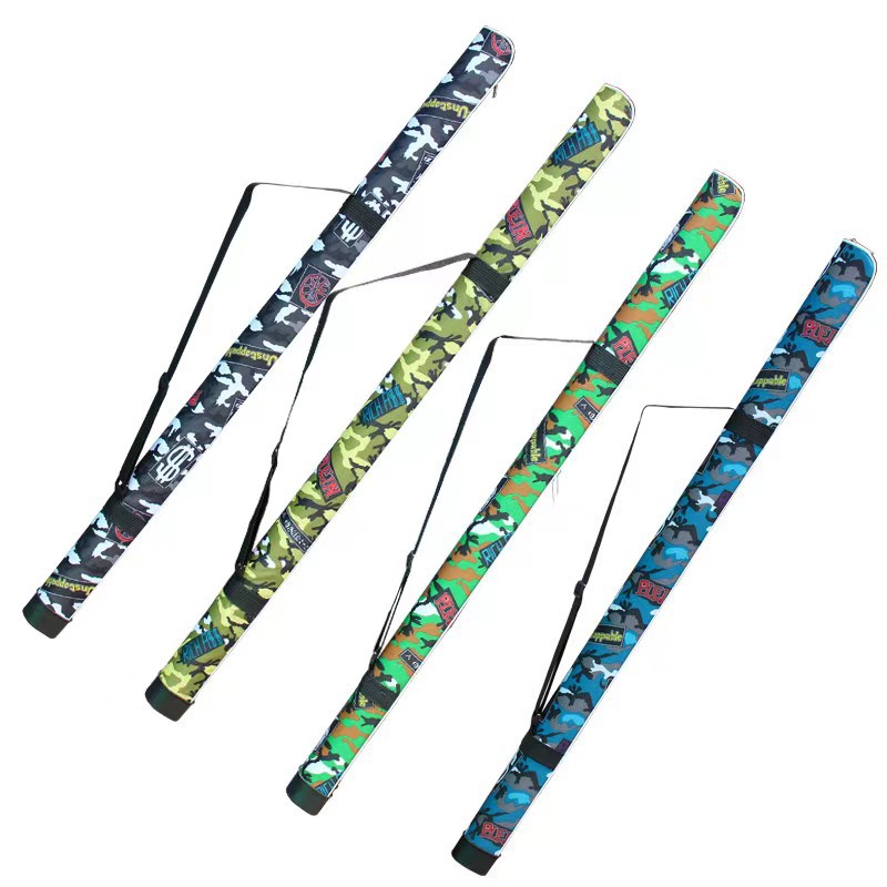 马蹄小牛津布迷彩防水竿竿渔具包