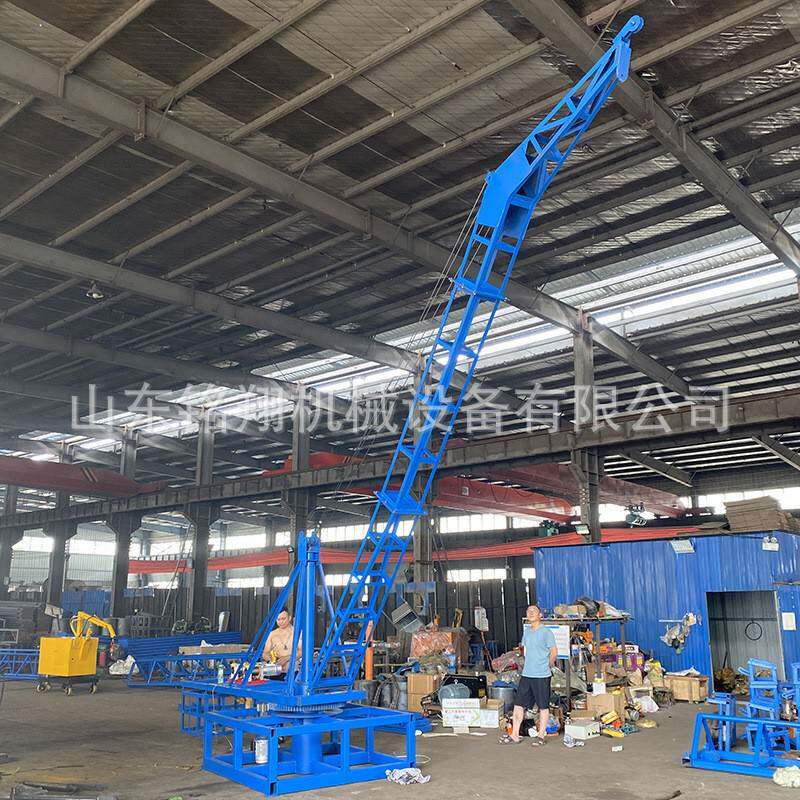 水库鱼塘码头装车吊装机仓库运货码垛吊装机60°旋转式鸡公吊机