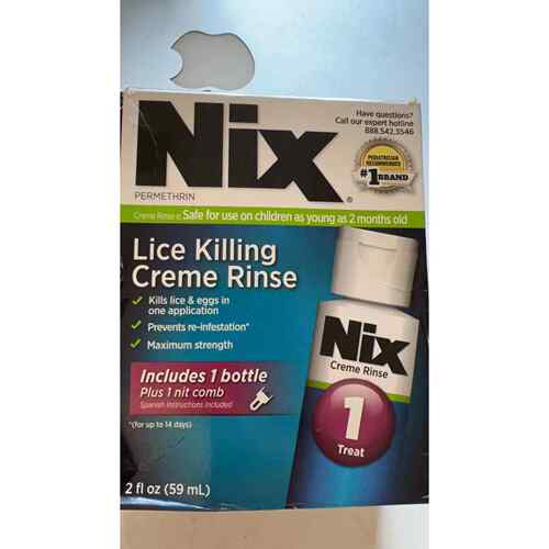 现Nix Nix Lice Treatment Creme Rinse And Nit Removal Comb