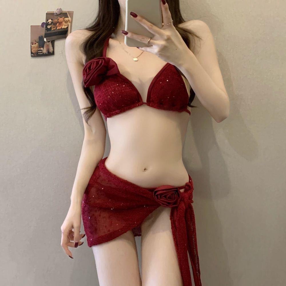 Pool party style split swimsuit women's bikini图片