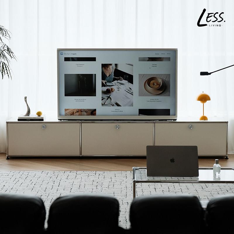 lessliving 中古模块电视柜家用客厅包豪斯落地不锈钢收纳储物柜