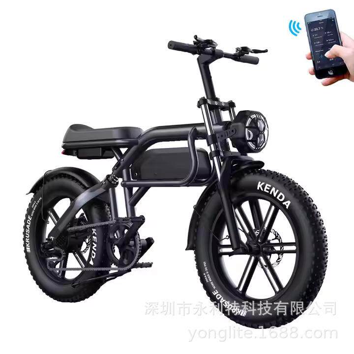 20寸4.0肥胎电动自行车锂电池助力越野宽胎雪地电动车跨境出口