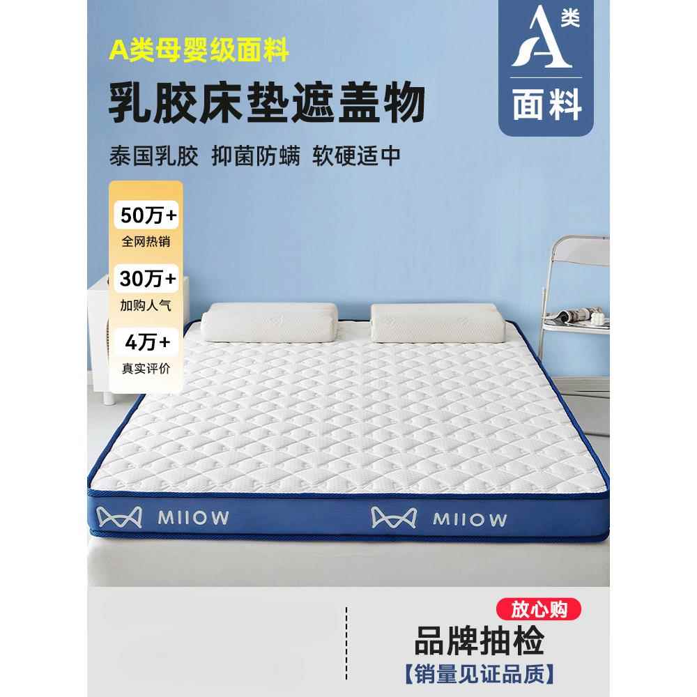 乳胶记忆棉床垫遮盖物软垫家用卧室宿舍学生单人榻榻米海绵褥X20