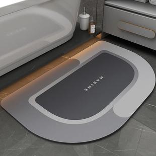 浴室防滑地垫软硅藻泥吸水垫子家用厕所卫生间门口踩脚垫进门地毯