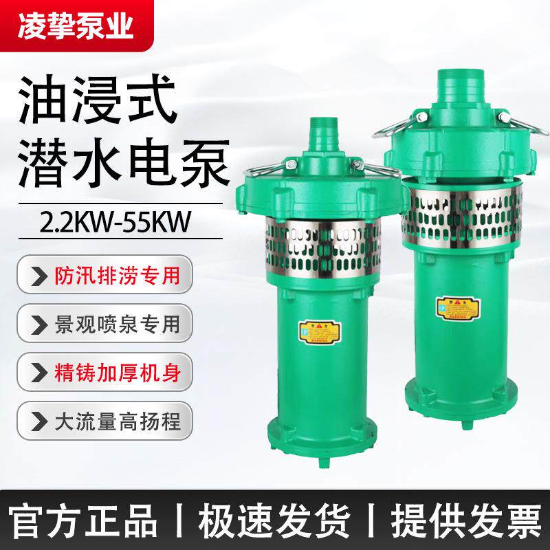 QY油浸式潜水泵园林喷泉水泵农用灌溉油浸泵