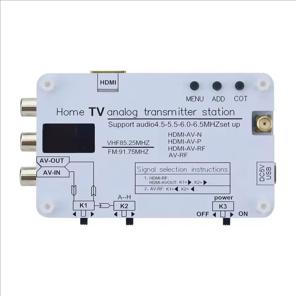 TV电视信号发射器带OLED屏家用模拟电视信号发射器支持全球电视机