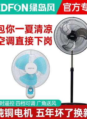 电风扇家用落地扇商用壁式电风扇大风力餐饮工业牛角扇