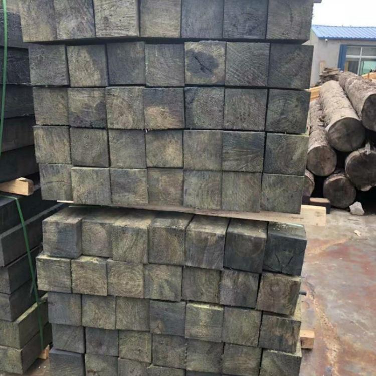 现货供应旧枕木 铁路矿用油浸木头枕 耐蚀不变形轨道路枕木