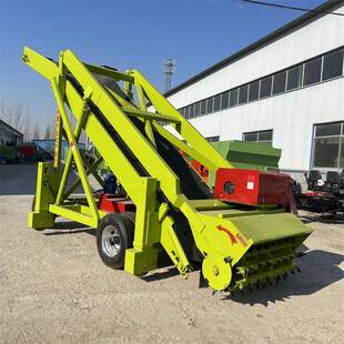 升降7米电动挖草机窖池上料铲料车前后左右移动牧场扒草车