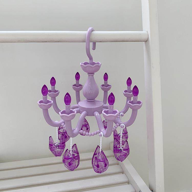 韩风ins网红少女心复古水晶吊灯造型晾衣架学生卧室晾衣夹装意赛,商业/办公家具,衣架,淘宝优惠券,粉丝福利购,淘宝优惠卷
