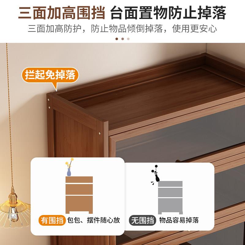 书靠架置物落书柜储物地柜一体3月书柜Q墙桌面收纳家用带门防架尘