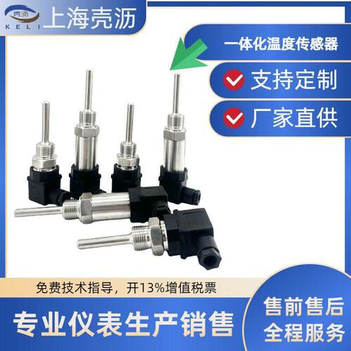 一体化温度变送器PT100气液两用插入式热电阻赫斯曼航插传感TM110