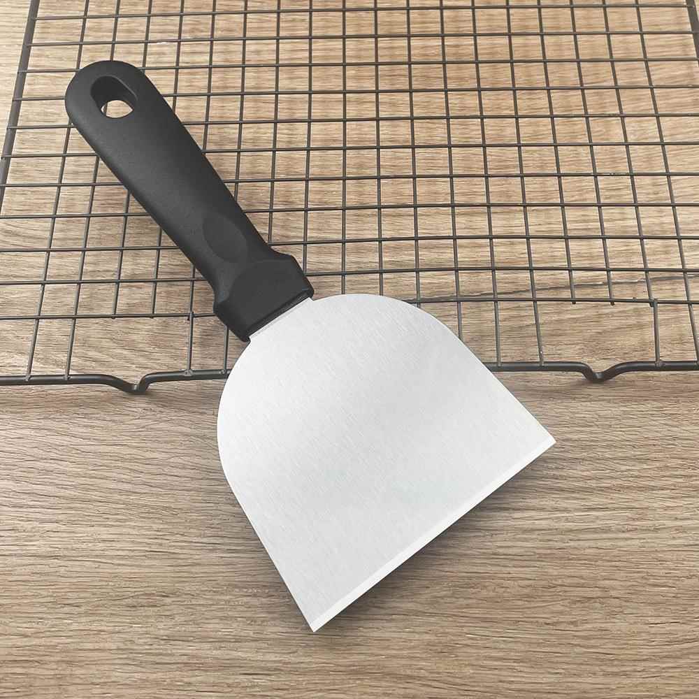 不锈钢半圆平口铲料理铲手抓饼煎饼铲子牛排铲披萨铲铁板烧烹饪铲