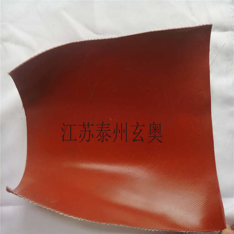 泰州硅胶布红色 硅橡胶玻璃纤维布 软连接用高温硅胶布阻燃强度高