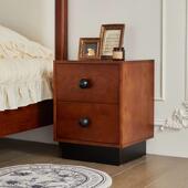 大司马法式 覆古床头柜全实木迷你床头柜一对家用主卧室床头收纳柜