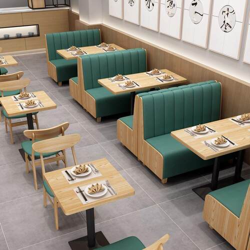 靠卡沙444发咖啡厅桌椅餐厅奶茶咖墙啡店西餐座休闲餐厅吧餐桌椅