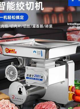台元商用绞肉机大功率强力绞切机电动绞馅碎肉灌肠肉铺用无轴承