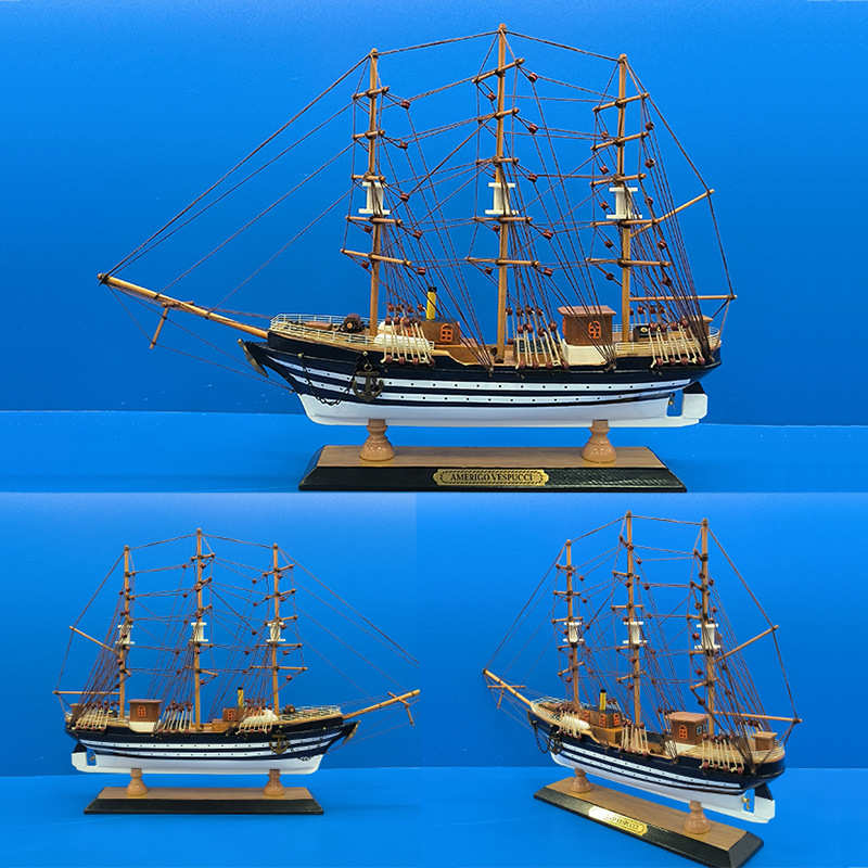 批发帆船摆件一帆风顺有钱花创意礼品手工木船装饰摆件送老公实用