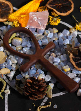 古埃及 生命钥匙符号 木安卡 手工摆件 民宿装修 装饰摆件 异域