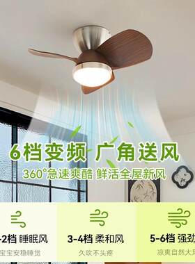 中古风扇扇灯餐厅主卧卧室吸顶电灯法灯式复古小尺寸式吊扇美244