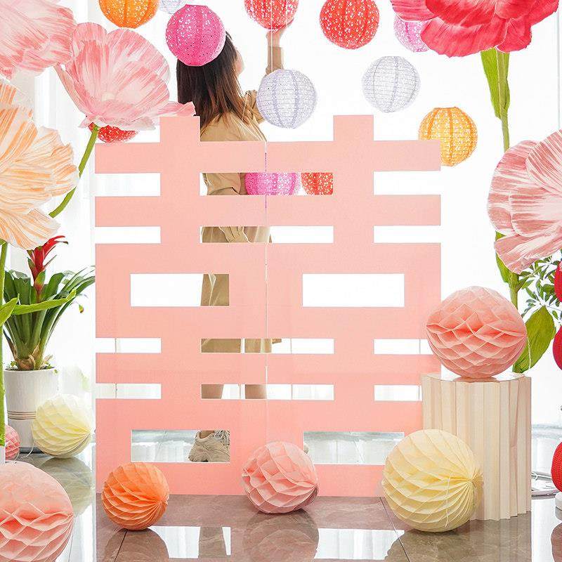 吾家婚品新中式kt板迎宾牌纸花背景结婚订婚现场物品摆件背景板,节庆用品/礼品,装扮布置套餐,淘宝优惠券,粉丝福利购,淘宝优惠卷