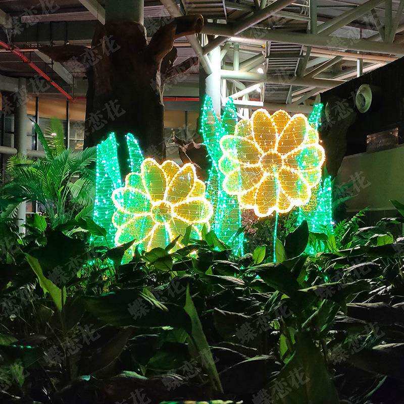 网红亮化装饰花灯 古镇景观街道彩花灯 户外国潮节庆草丛灯光亮化