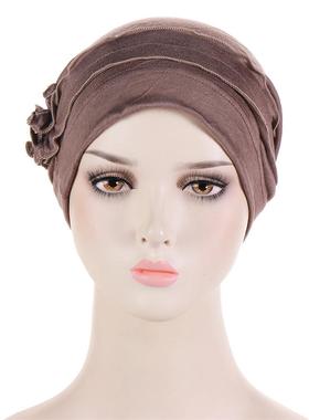 Flowered hat Mercerized cotton flowered bottoming hat