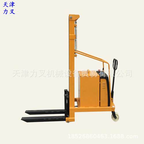 电瓶叉车无腿装卸车半自动升降铲车 托盘堆垛车电动堆高搬运机