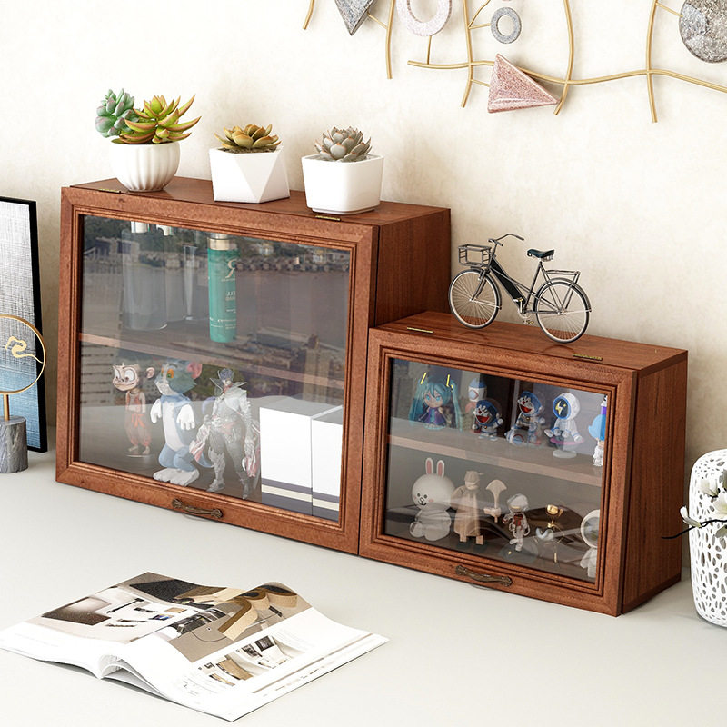 复古盲盒收纳盒桌面大容量小野diy造场景透明手办小痛柜展示架子,收纳整理,首饰盒,淘宝优惠券,粉丝福利购,淘宝优惠卷