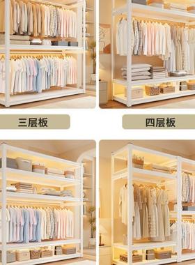 货架简易衣柜出租房用家金用卧室组装开角属钢铁艺置物WTG放式衣