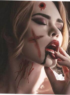 2pcs Halloween tattoo blood disposable waterproof sticker