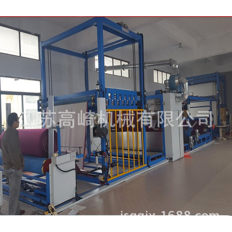 厂销颗粒绒鸡皮绒海绵复合机三合一火焰复合机全自动火焰贴合机