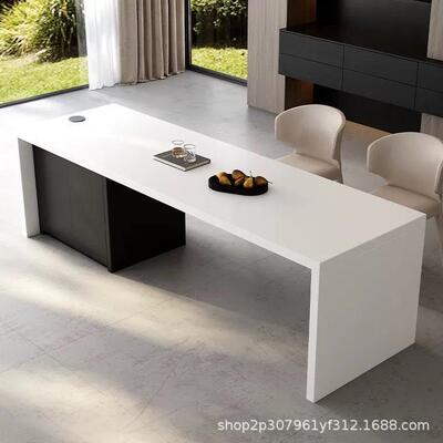 齐户平岛台倒餐桌一LFP体家用小窄台型厨房吧台隔断小型岩板中导