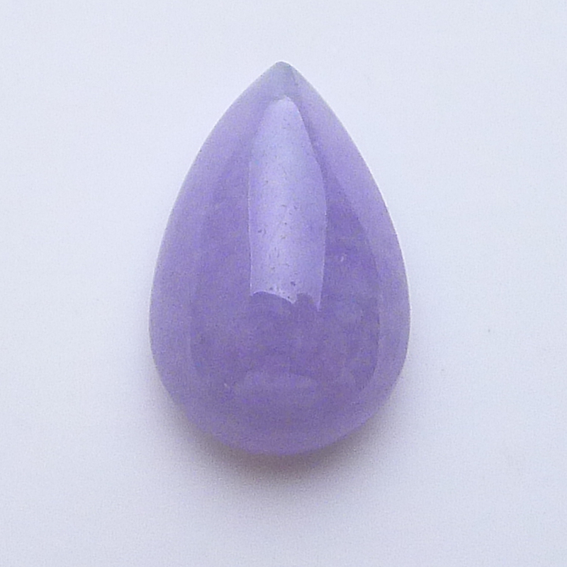紫罗兰翡翠水滴缅甸正品天然A货老坑浅紫蛋面戒面可镶嵌件0.90g