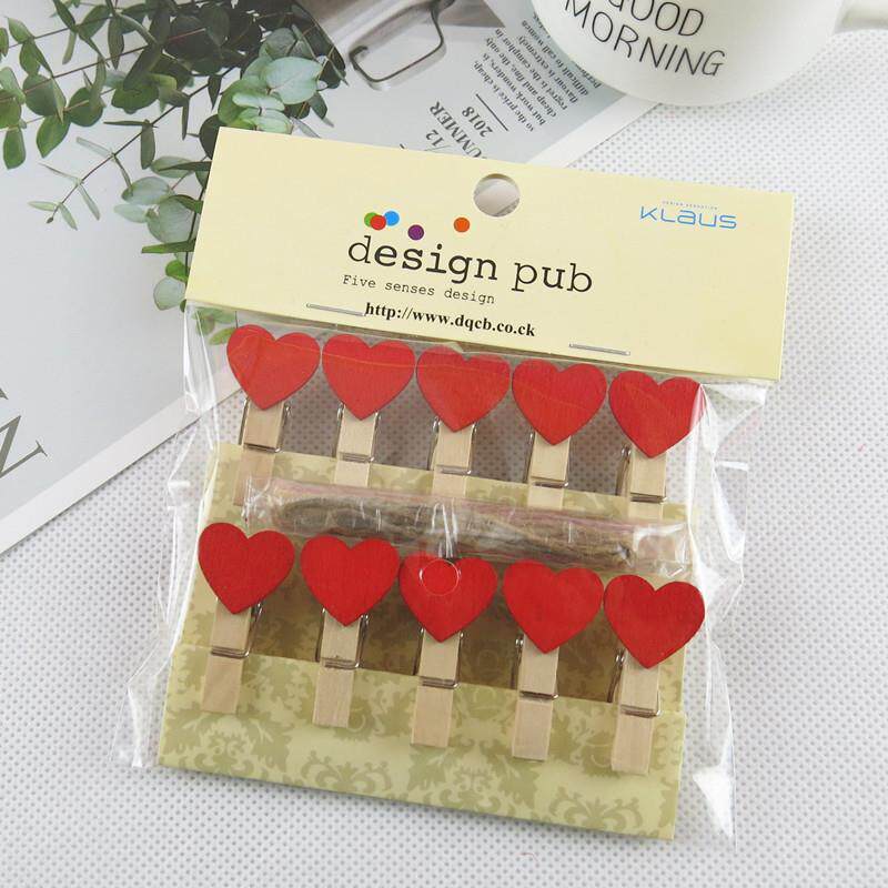 送麻绳3.5cm小木夹儿童夹照片夹家居装饰便签夹原木夹子木质