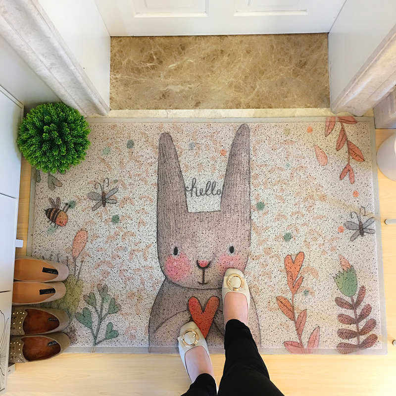 爱心兔丝圏系列门垫进门蹭门口方形垫子地毯厨房浴室防滑吸水脚垫,居家布艺,家用脚垫,淘宝优惠券,粉丝福利购,淘宝优惠卷