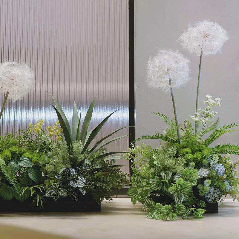 小型仿真植物景观蕨类把束植物手感假花室内景观角落橱窗造景装饰
