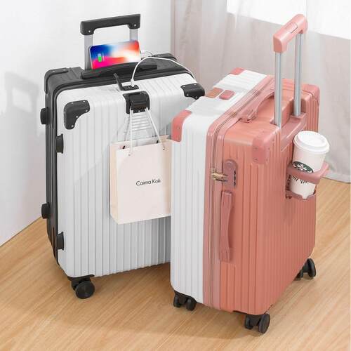 行李箱铝框皮箱拉链密码箱24寸登机拉杆箱 20寸万向轮旅行箱轻便