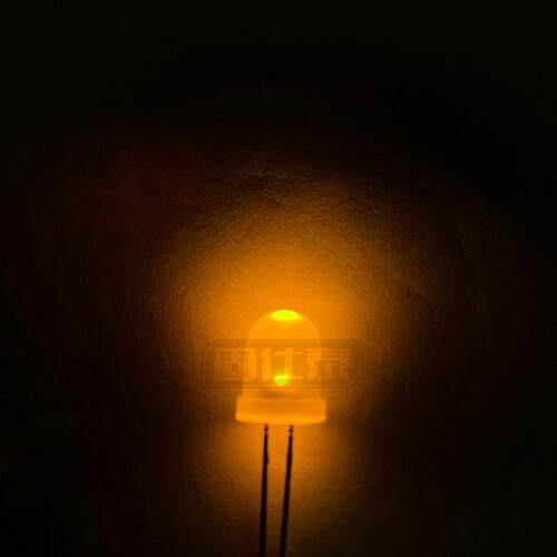 F8MM黄发黄超高亮LED黄灯有边灯珠发光二极管透明直插指示灯厂家