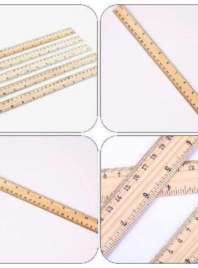 12 Pcs Wooden Ruler Convenient Portable Kids Multi-function