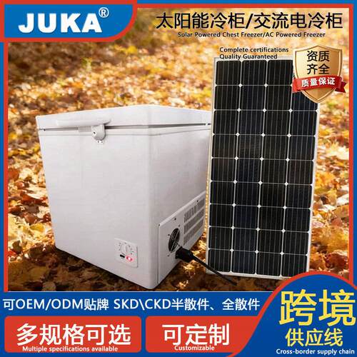 dc12v/24vsolarpoweredsingletemperaturefreezer108L