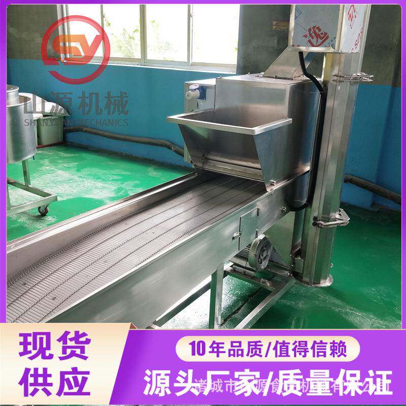 鳕鱼排裹糠机鸡排裹面包糠设备全自动鳕鱼饼上浆上糠油炸生产线