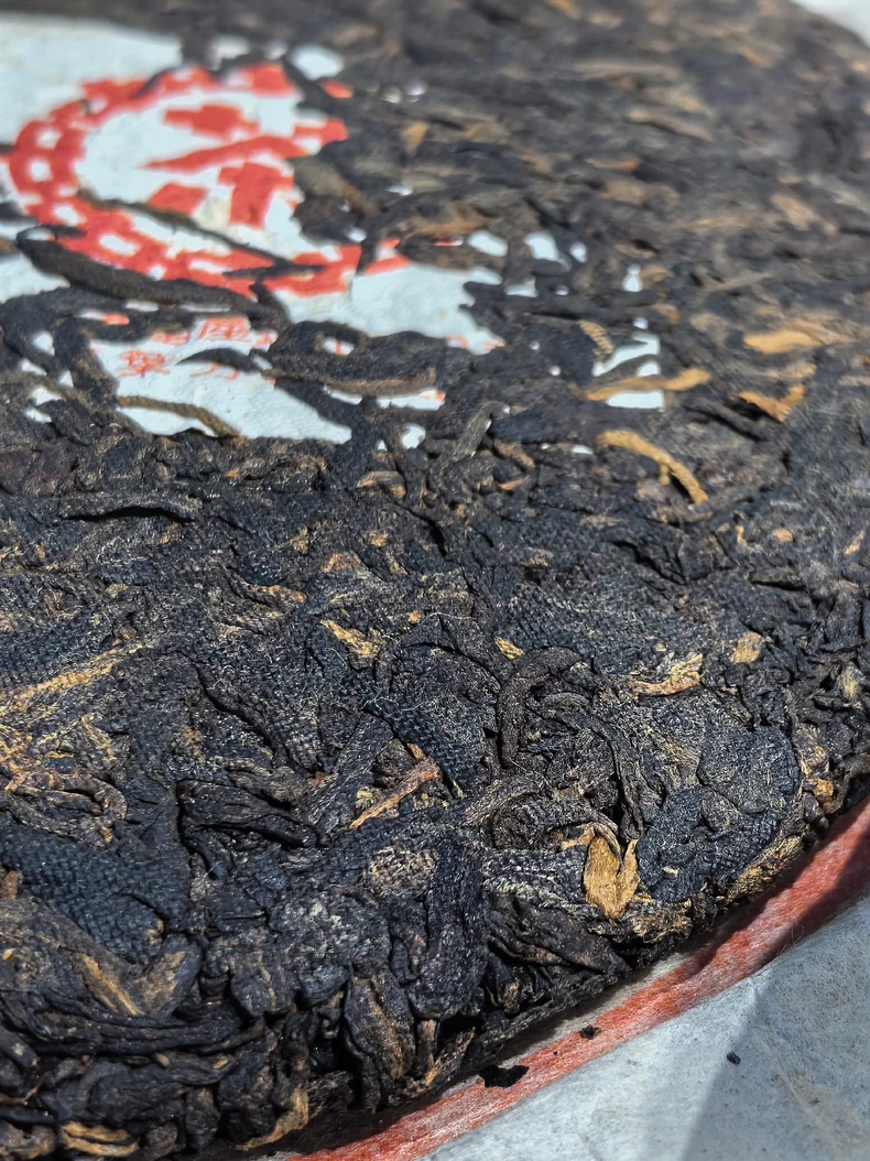 1999年中茶大口中大紅印普洱老茶熟茶357克一片 普洱茶 BUASHOP普洱老茶