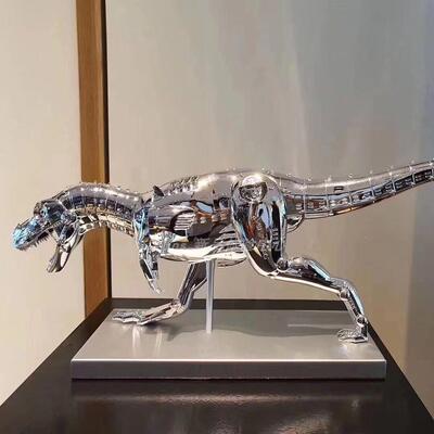 SORAYAMA空山基霸王龙机械恐龙女神摆件玄关艺术雕塑客厅轻奢