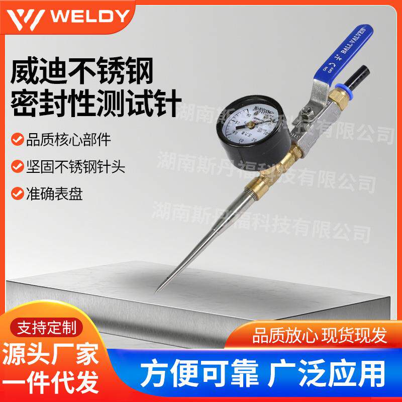 WELDY不锈钢测漏密封性测试针地工防水施工检测工具威迪瑞士进口
