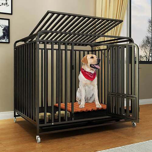 狗笼子大型犬中型犬狗笼金毛萨摩耶边牧拉布拉多室内全管大型狗笼