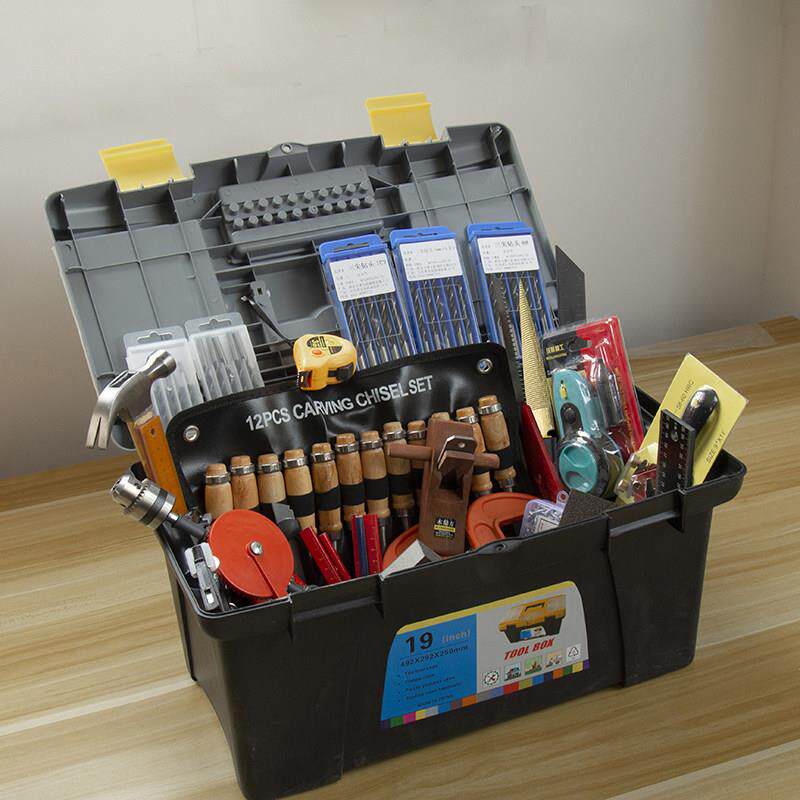 木工工具套装 手工diy木艺 木刨 G夹 锯 电钻 木凿 木锉 木匠工具