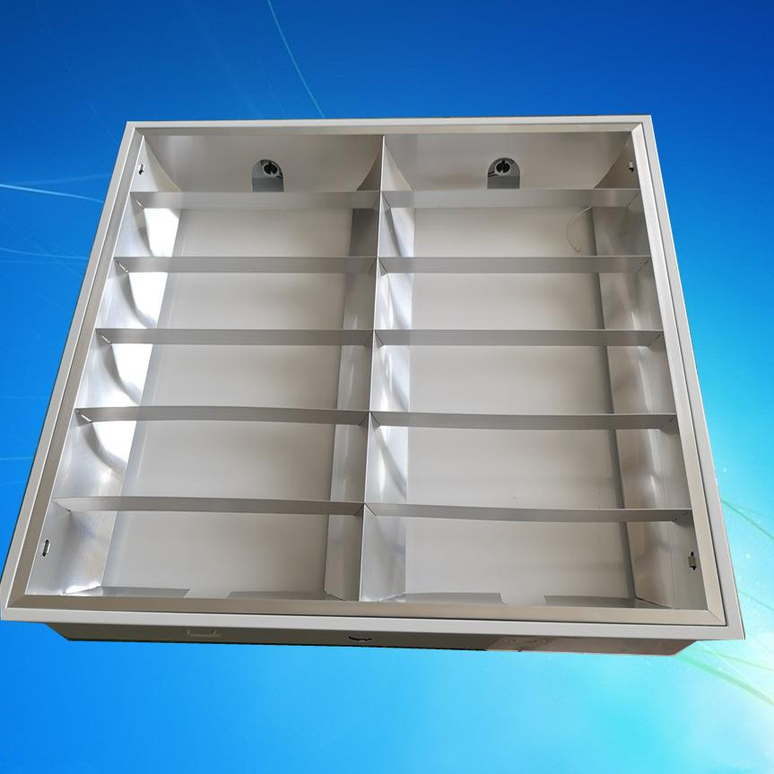 原厂T5 LED格栅灯 双管嵌入式灯盘 暗装日光灯 600*600工程灯