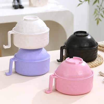 Ramen Bowl Set 2 Sets Including Bowl Lid Spoon Chopsticks
