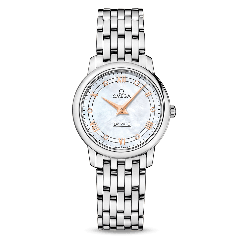 全套[9.8新盒证]欧米茄碟飞系列石英手表女表424.10.27.60.55.001